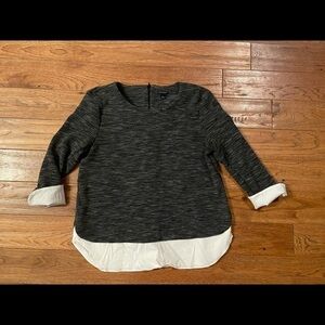 Ann Taylor Black and White Sweater